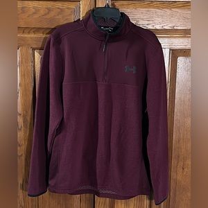 Under Armour ColdGear Quarter Zip Pullover - Wine - Men’s Large (94)
